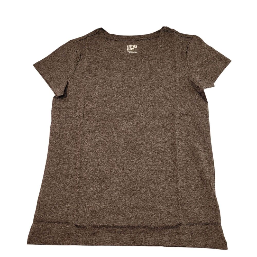 Spotted Zebra Girls Short-Sleeve T-Shirts Crew Neck Gray Top Size X-Large(12)